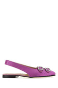 Purple Satin Ballet Flats 1