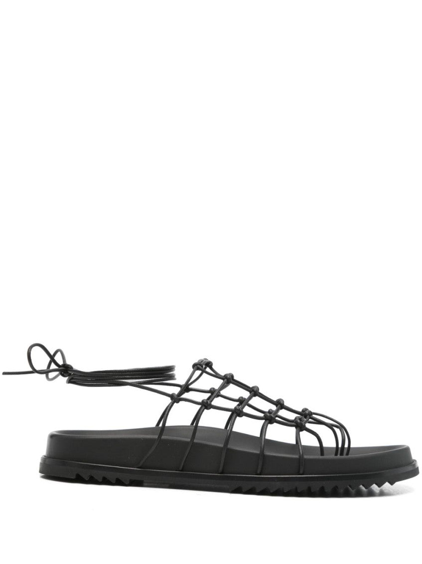Black Web Sandals 1