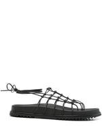 Black Web Sandals 1