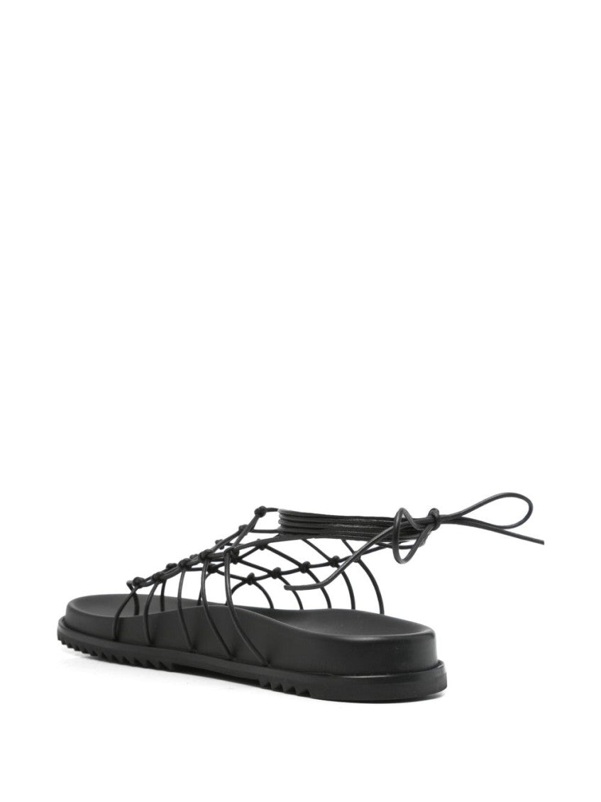 Black Web Sandals 2