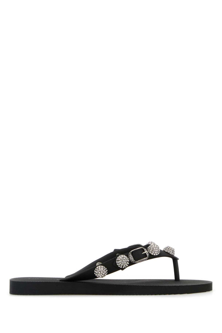 Black Slip On Slippers 1