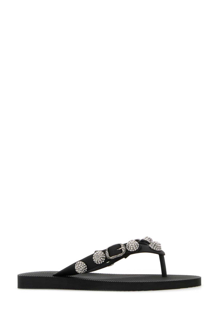 Black Slip On Slippers 2