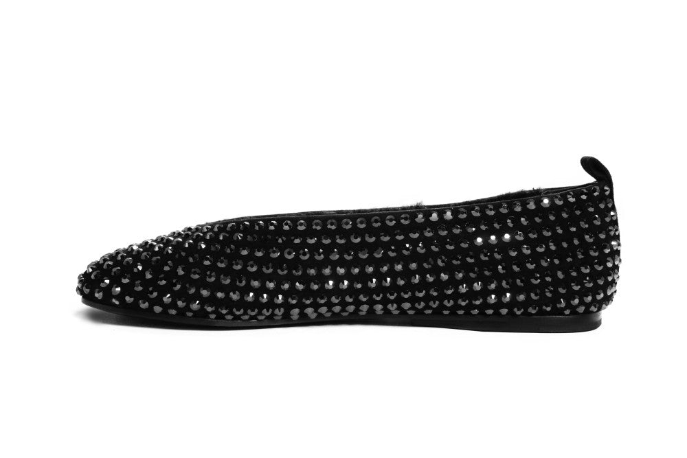 Black Slip On Ballet Flats 3