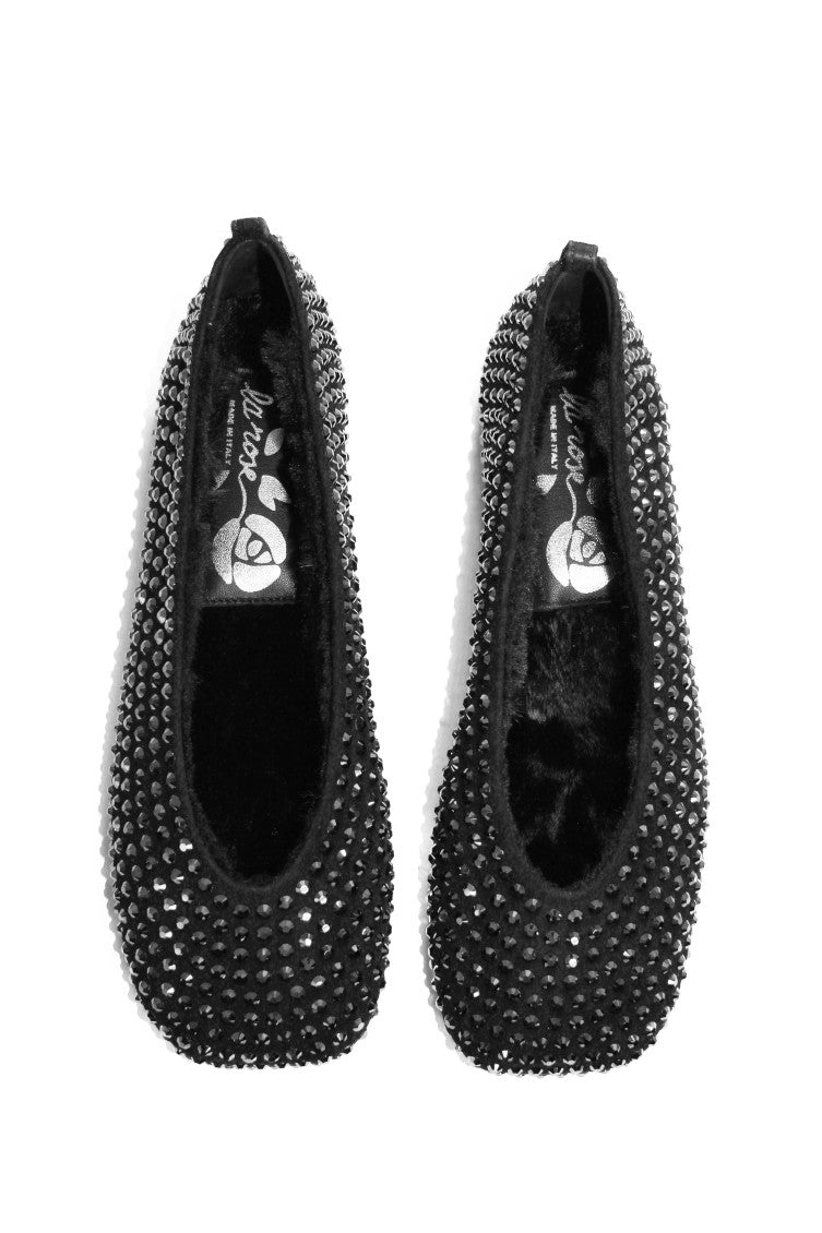 Black Slip On Ballet Flats 5
