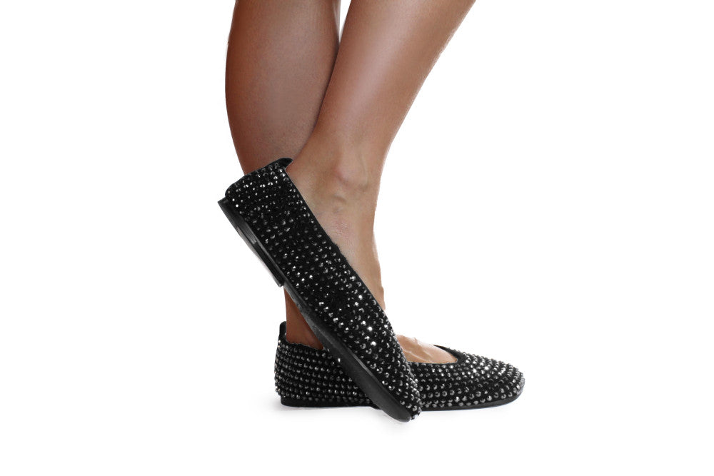 Black Slip On Ballet Flats 6