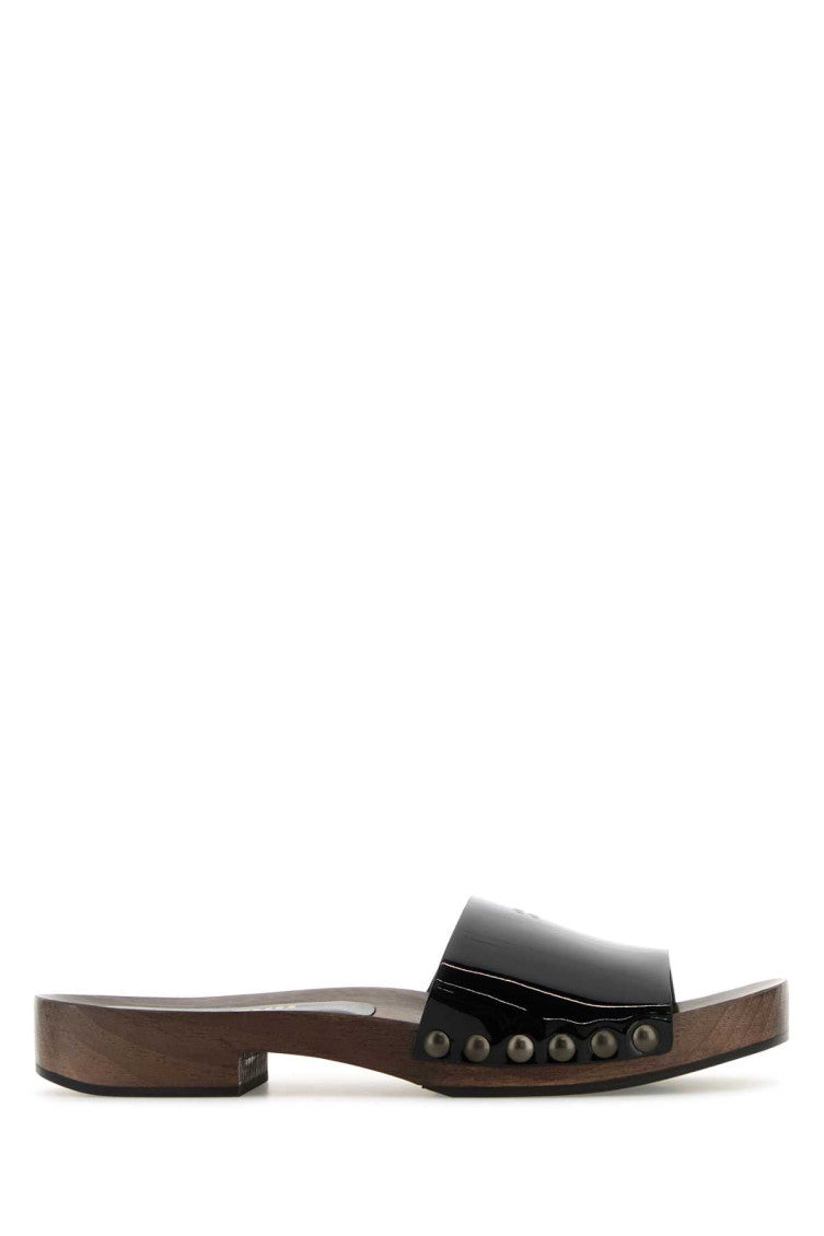 Black Leather Sandals 1
