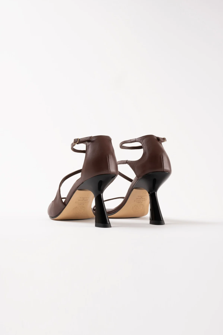 Dark Brown Leather Heels 4