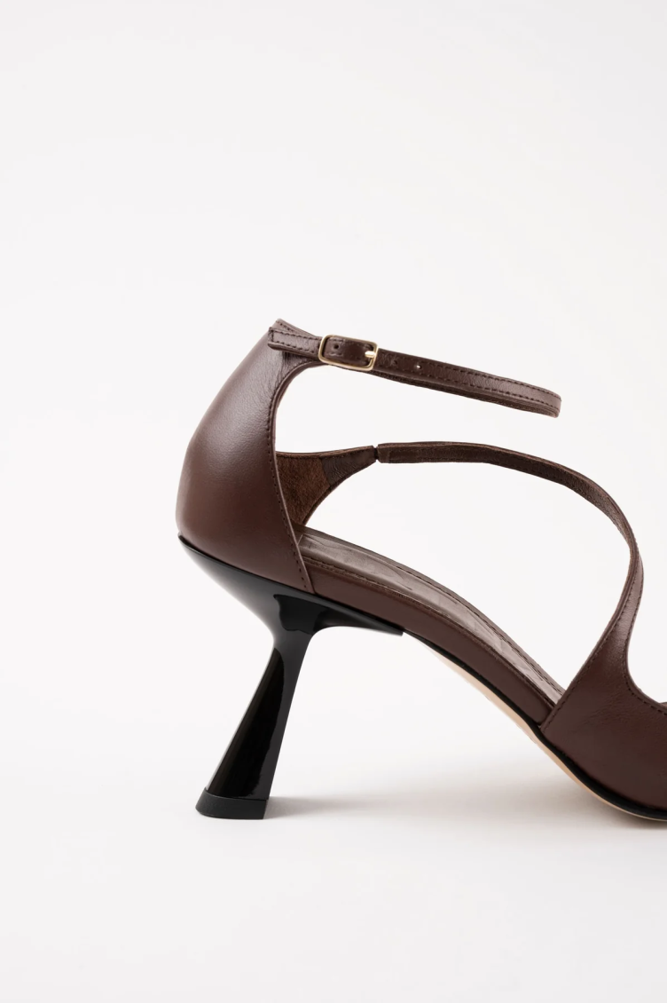 Dark Brown Leather Heels 5