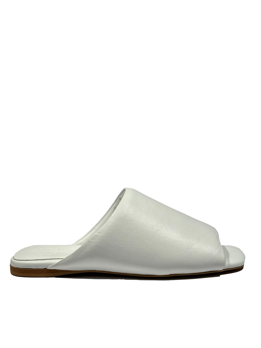 White Slip On Slides 1