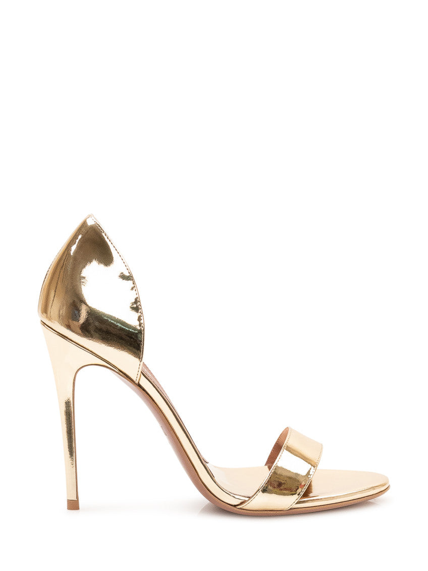 Gold Solid Vera Heels 1