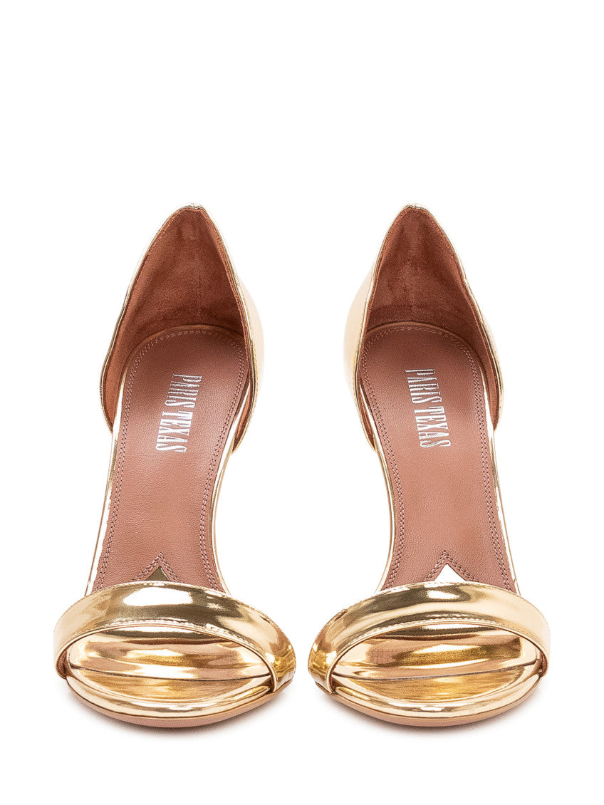 Gold Solid Vera Heels 2