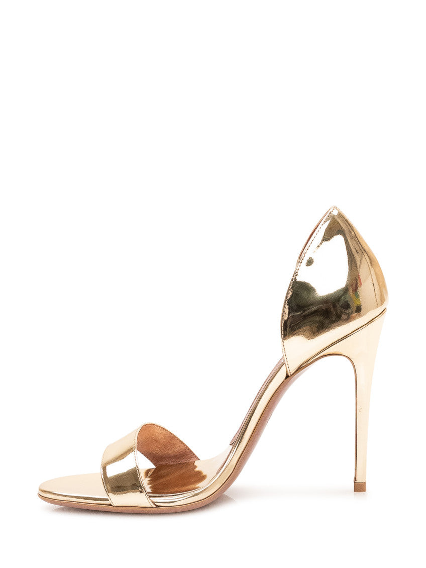 Gold Solid Vera Heels 4