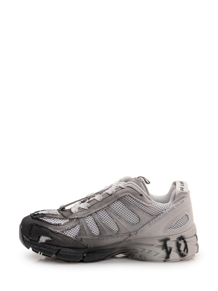 Grey Distressed Dragger Sneakers 4
