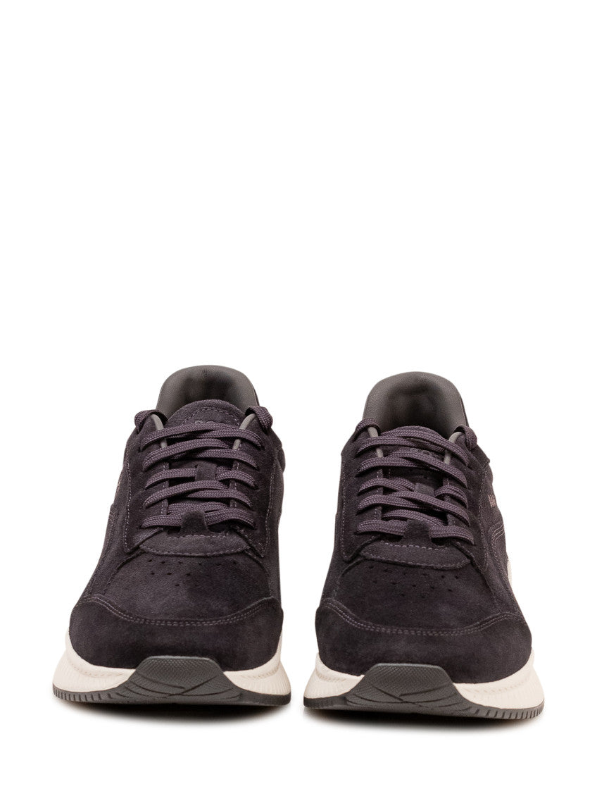 Navy Blue Lace-up Sneakers 2