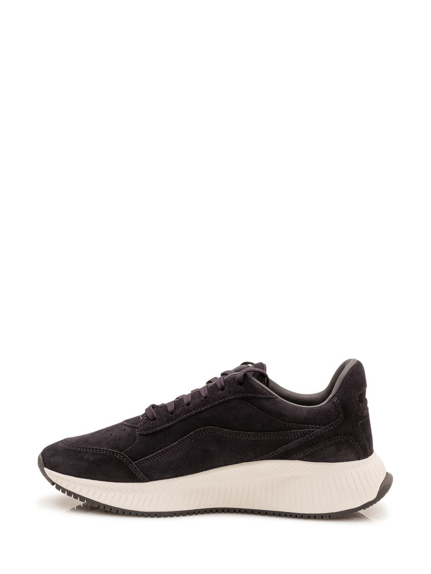 Navy Blue Lace-up Sneakers 4