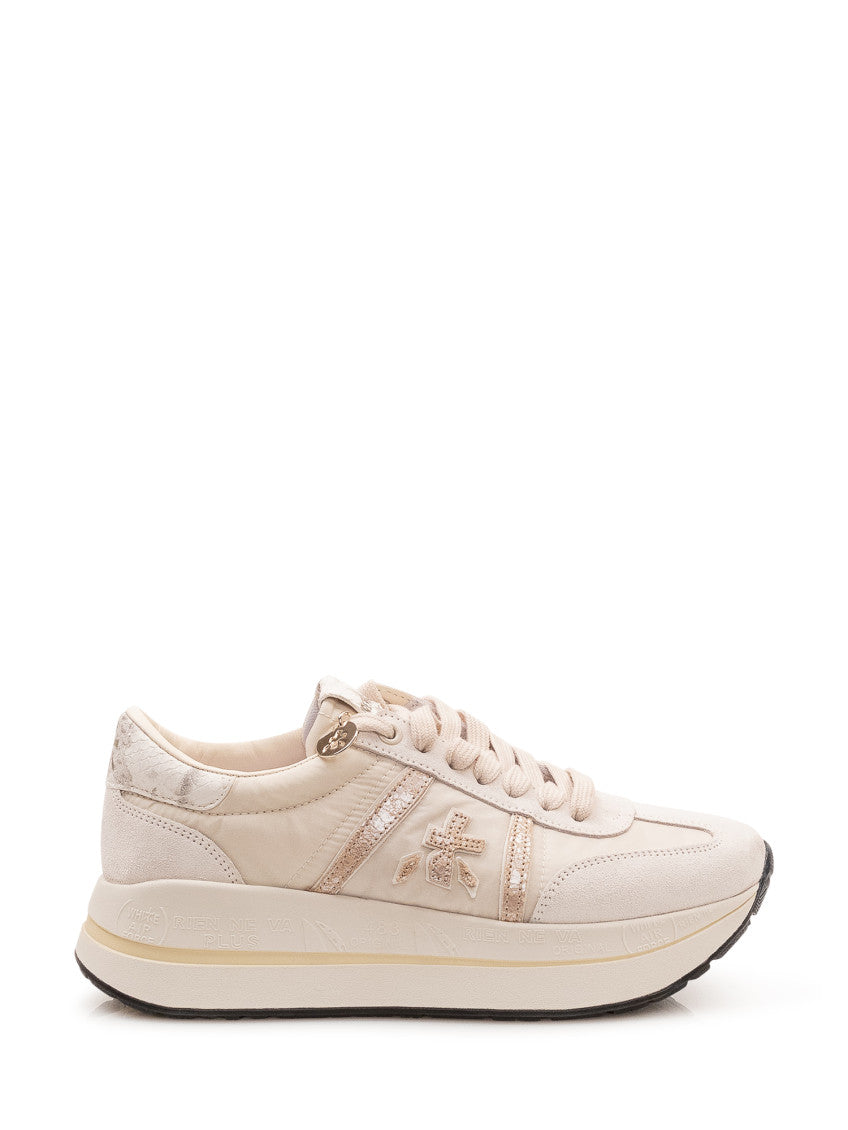 Beige Logo Bethcoin Sneakers 1