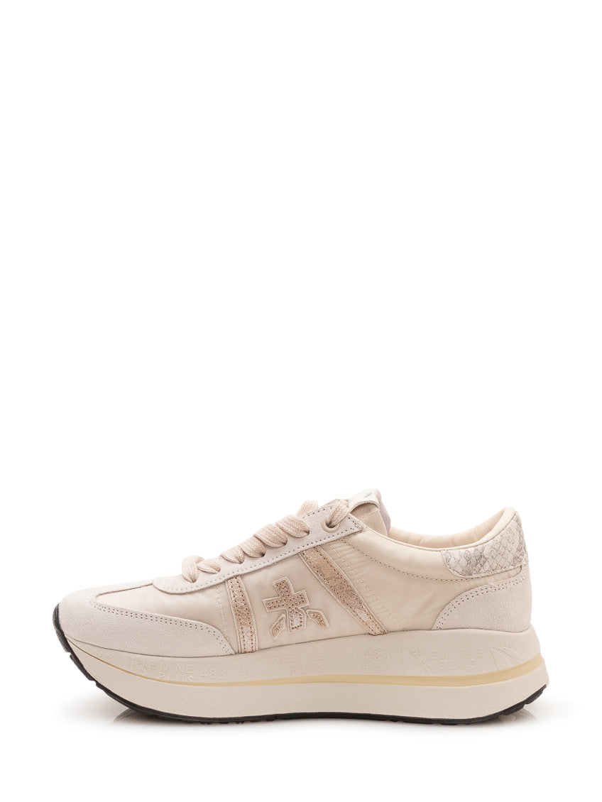 Beige Logo Bethcoin Sneakers 4