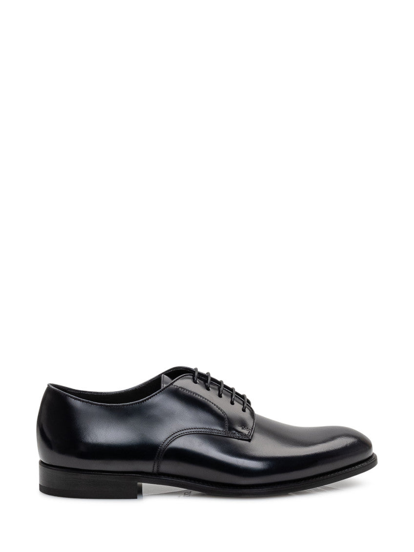 Black Leather Lace-up Shoes 1