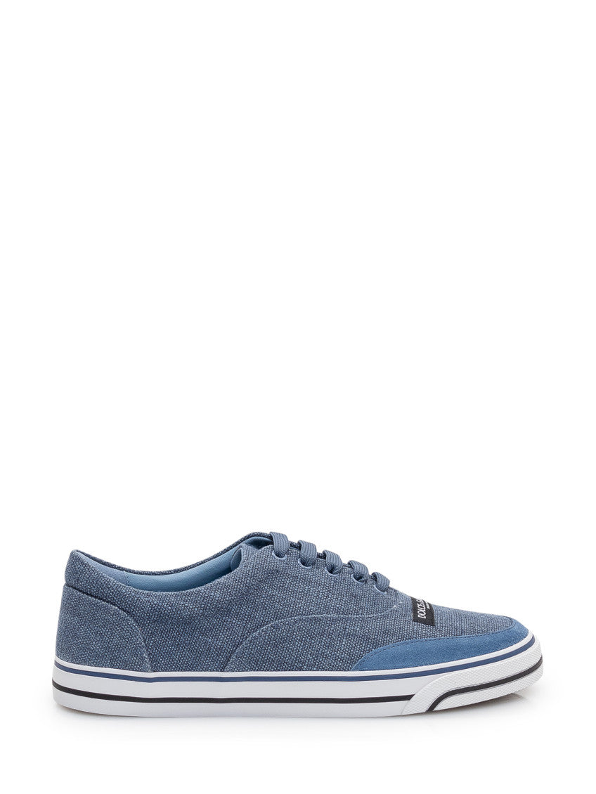 Blue Logo Bassa Sneakers 1