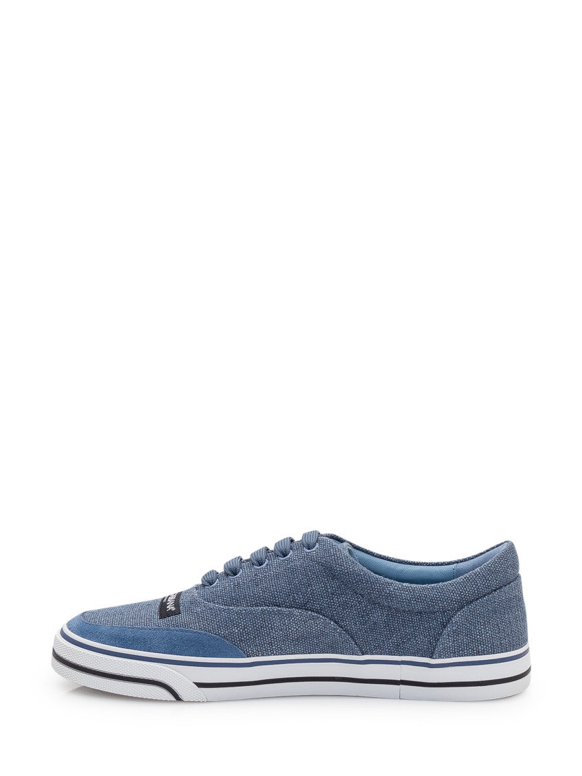 Blue Logo Bassa Sneakers 4