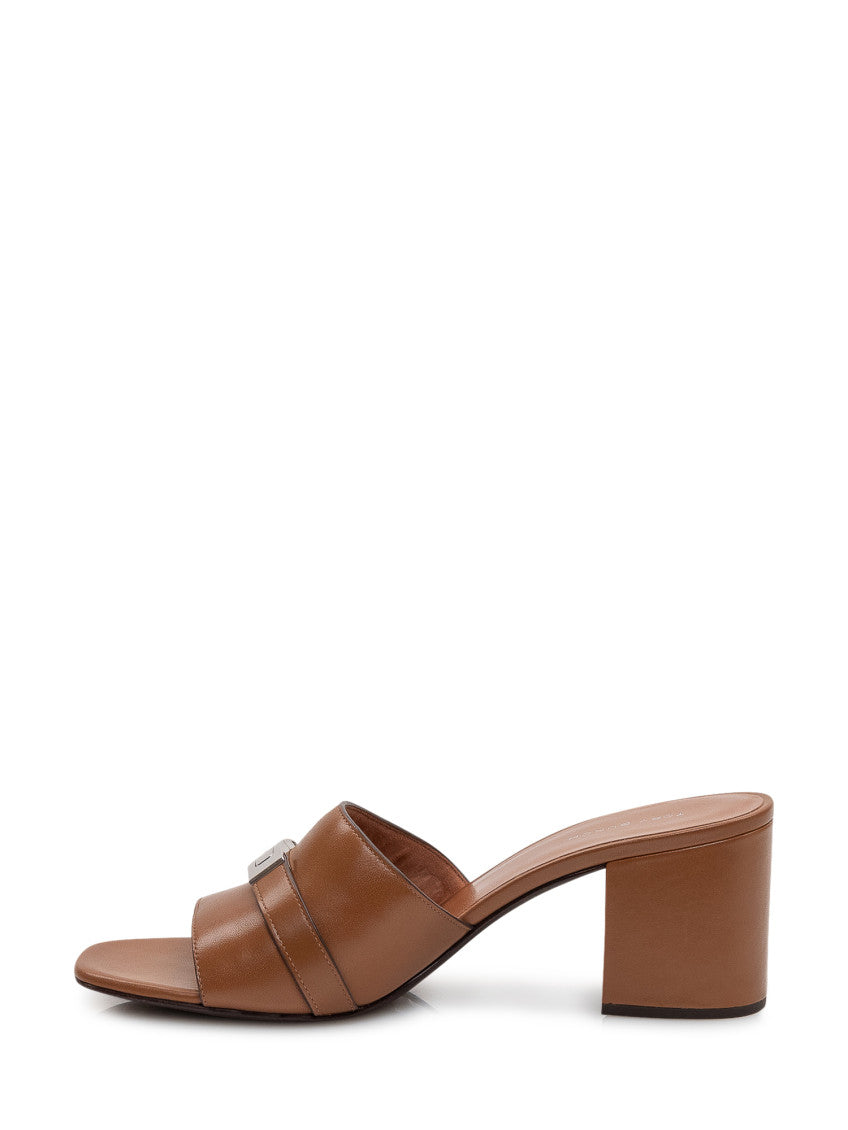 Brown Logo Heels 4