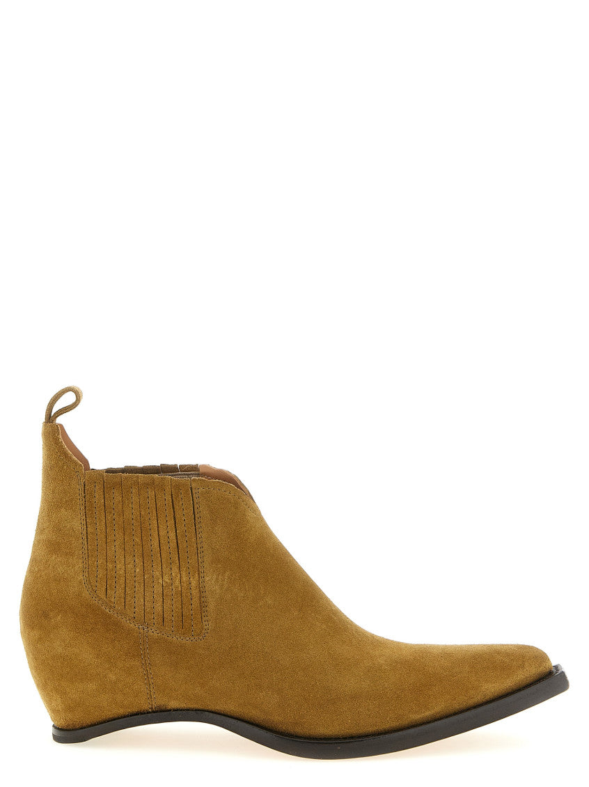 Brown Solid Western Chelsea Boots 1