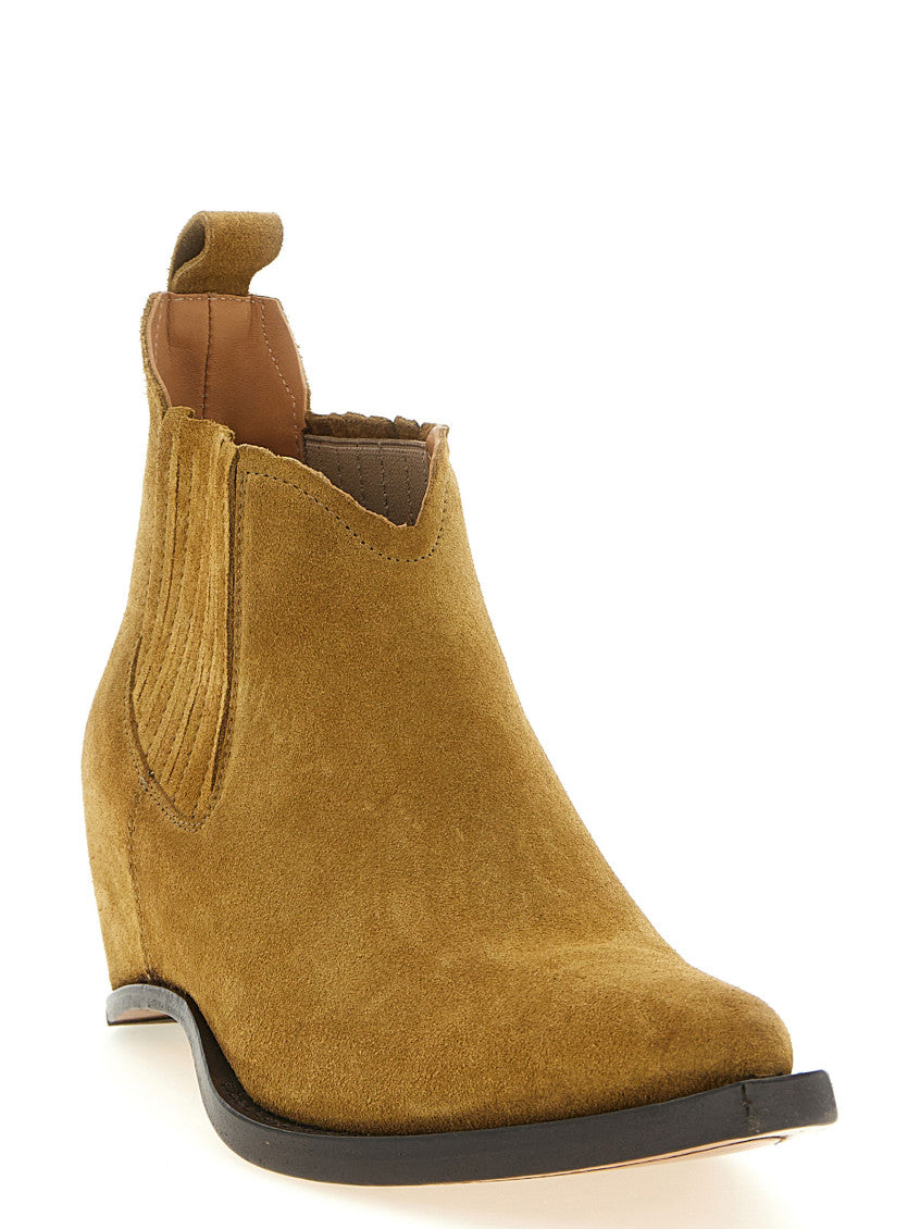 Brown Solid Western Chelsea Boots 2
