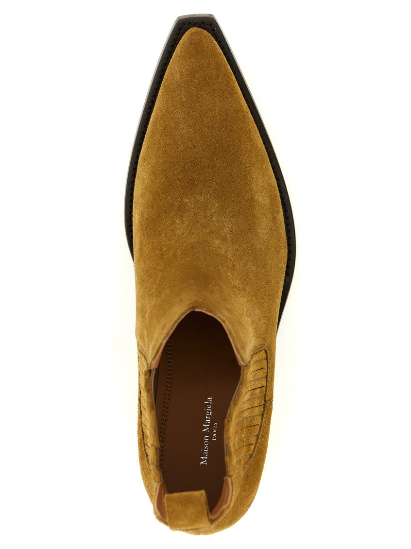 Brown Solid Western Chelsea Boots 4