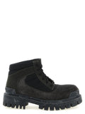 Brown Solid Lace Up Boots 1