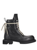 Black Solid Round Toe  Boot 1