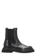 Black Solid Slip On Boots 1
