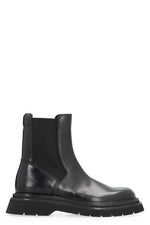 Black Solid Slip On Boots 1