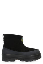 Black Solid Slip On Boots 1