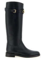 Black Solid  Boots 1