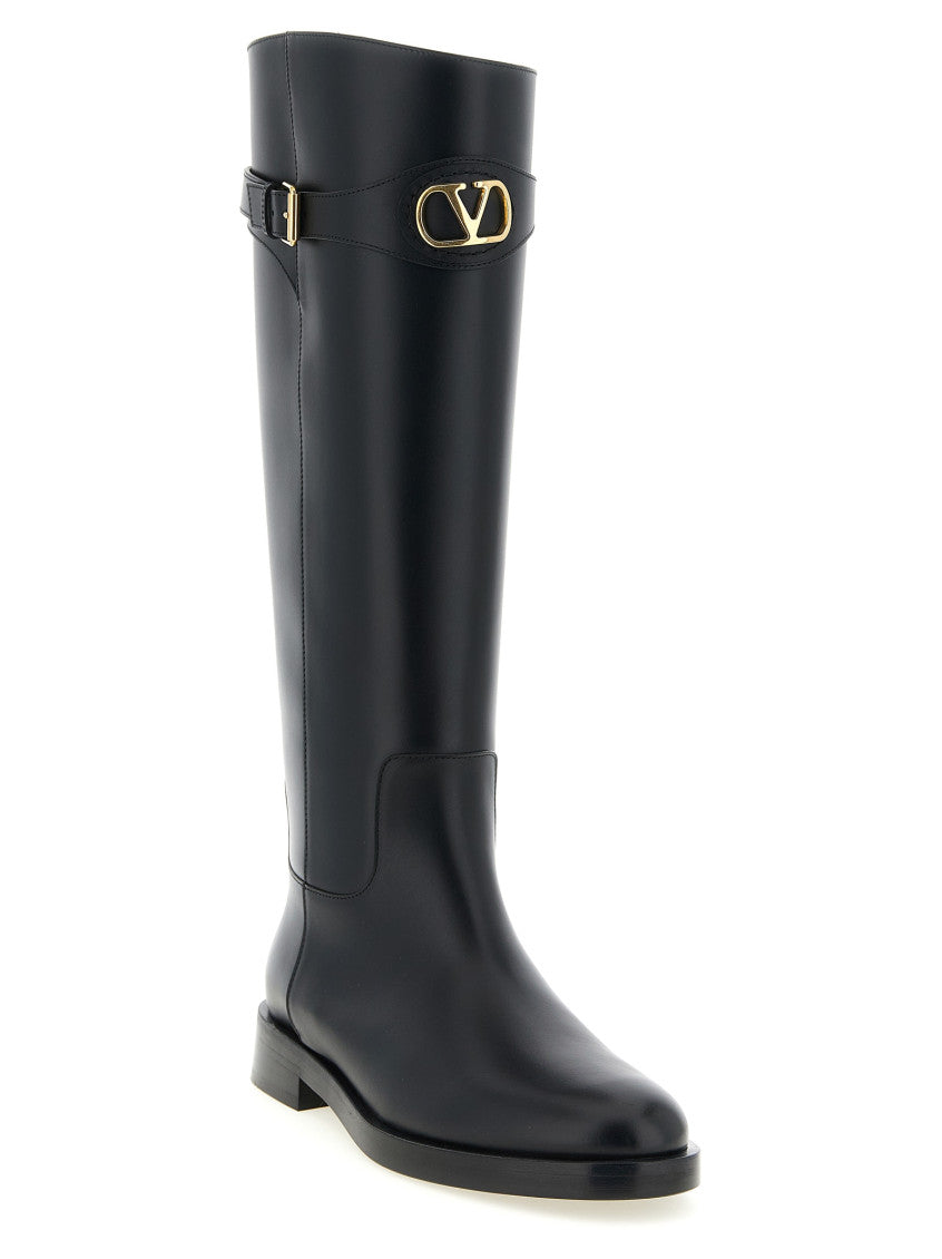 Black Solid  Boots 2