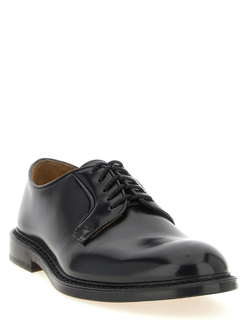 Black Solid Lace Up Shoes 2