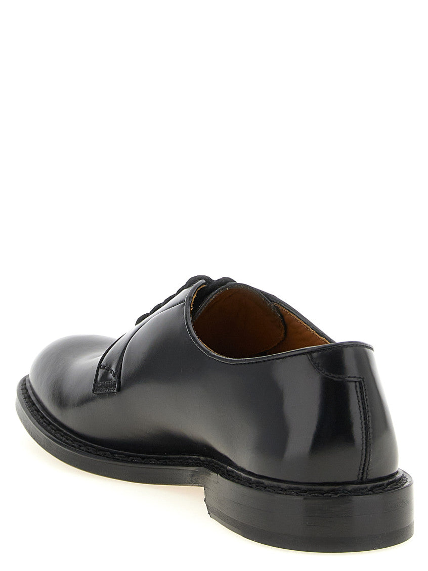 Black Solid Lace Up Shoes 3