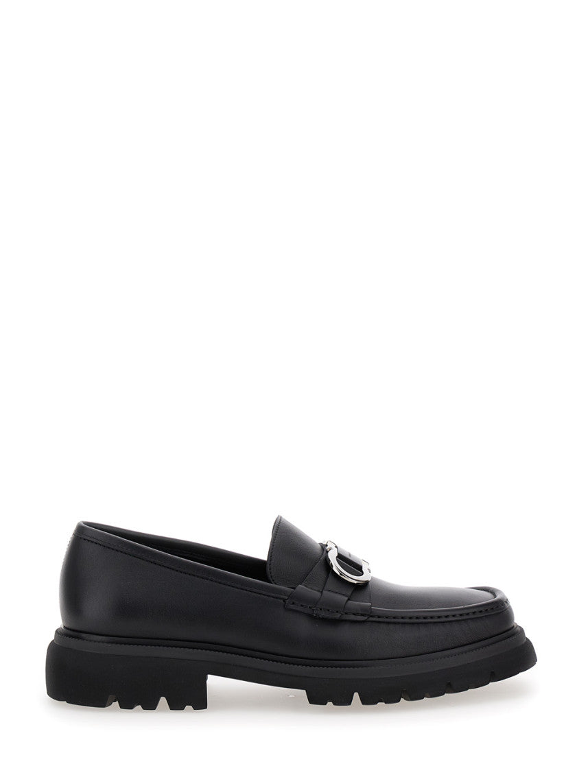 Black Platform Slip On Loafers 1