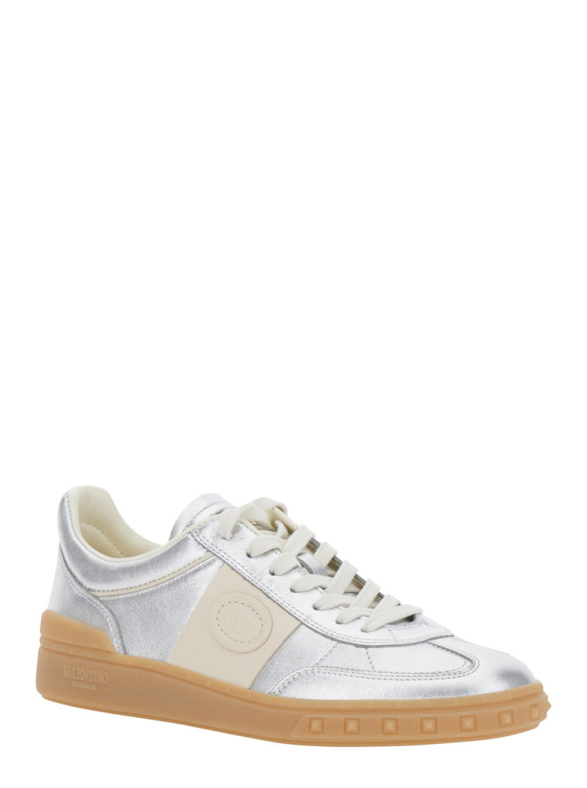Silver Leather Sneakers 2