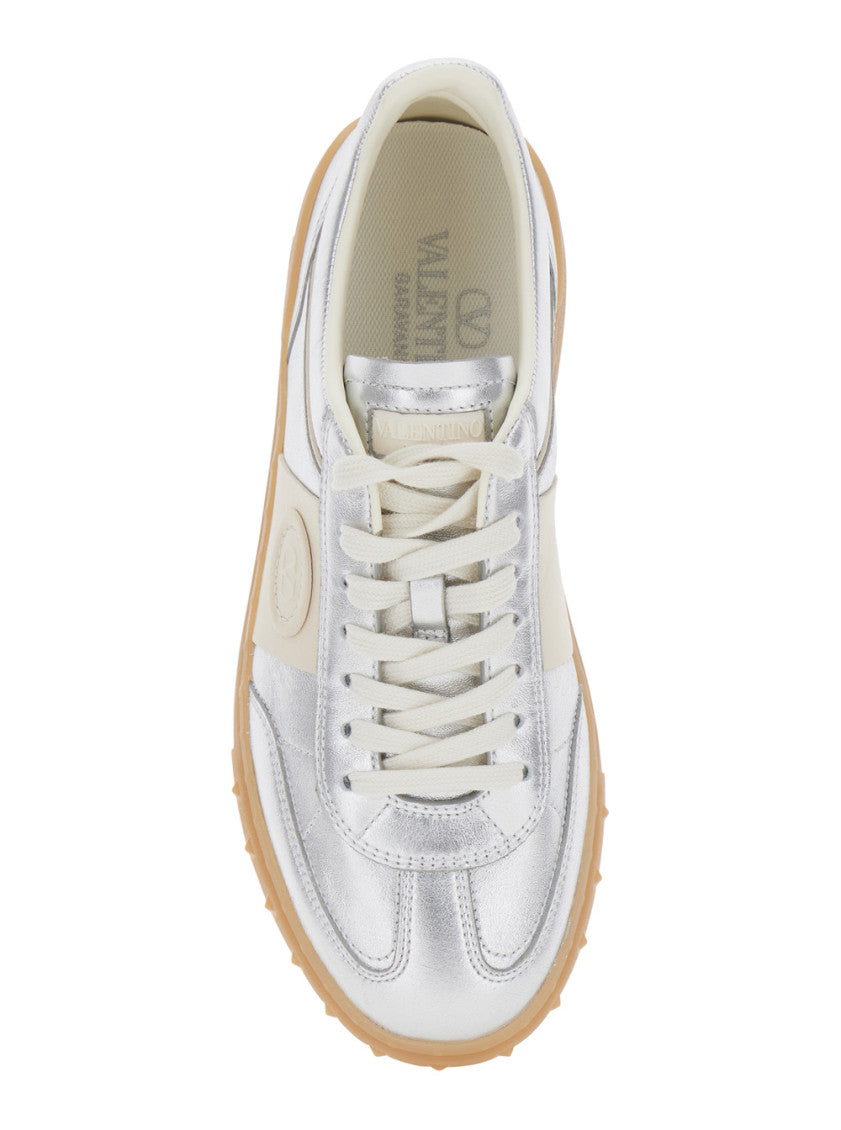 Silver Leather Sneakers 4