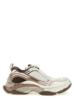Brown Color Block Sneakers 1