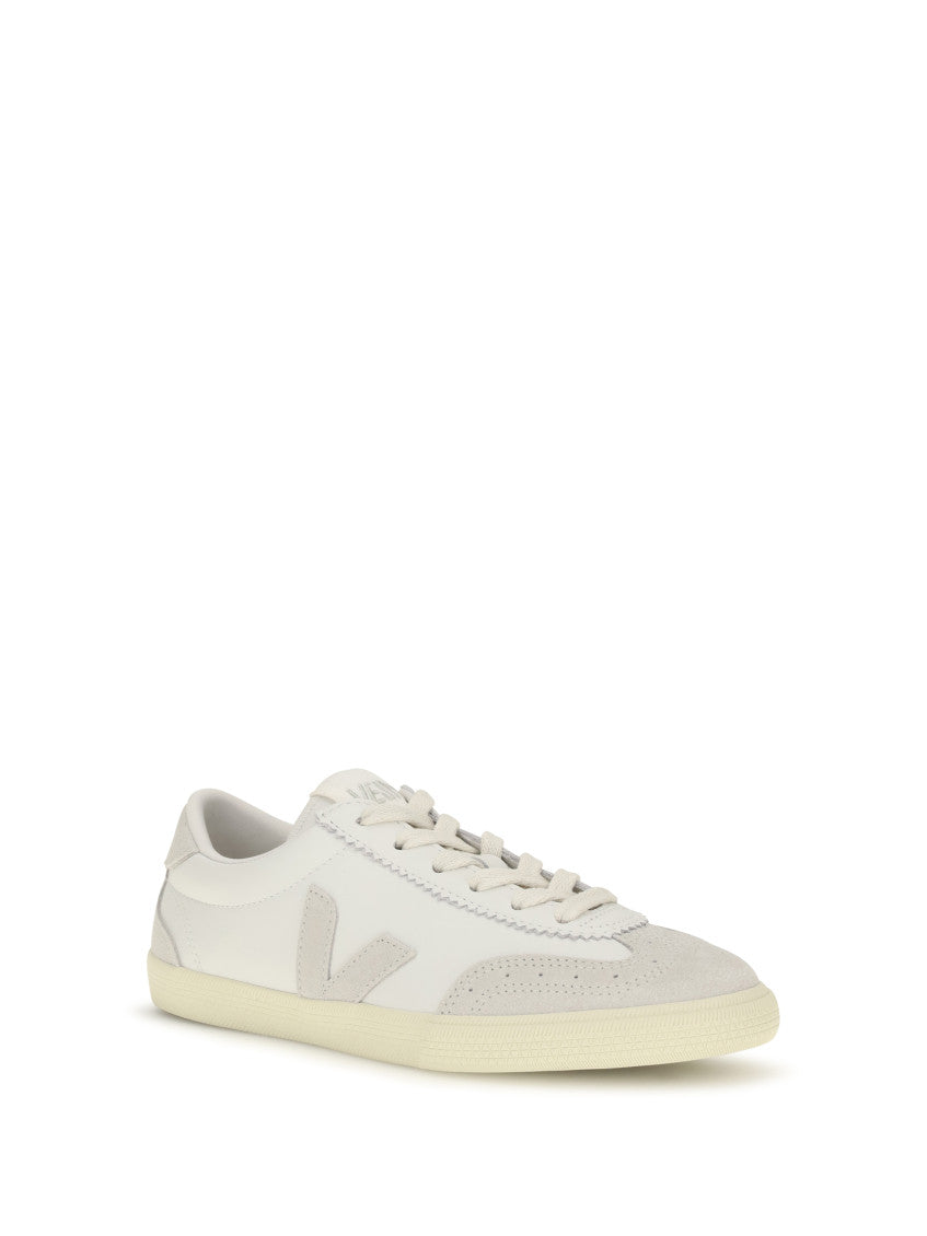 White Leather Volley Sneakers 2