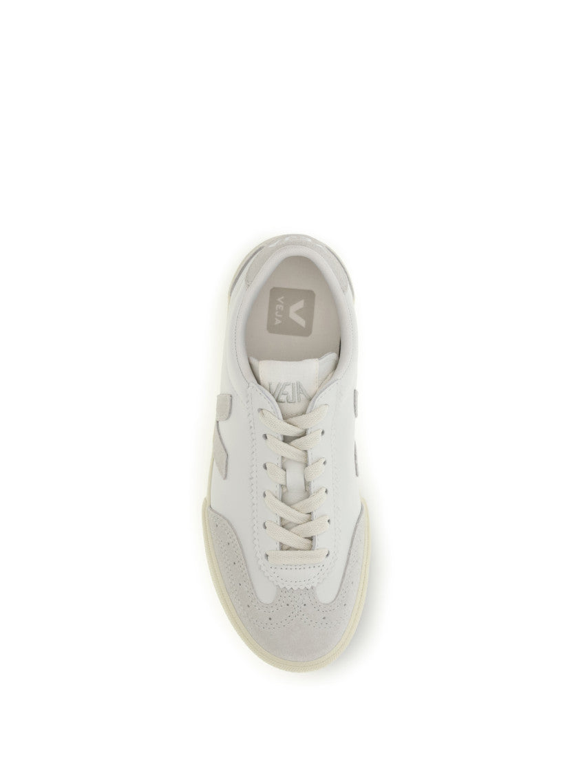 White Leather Volley Sneakers 4