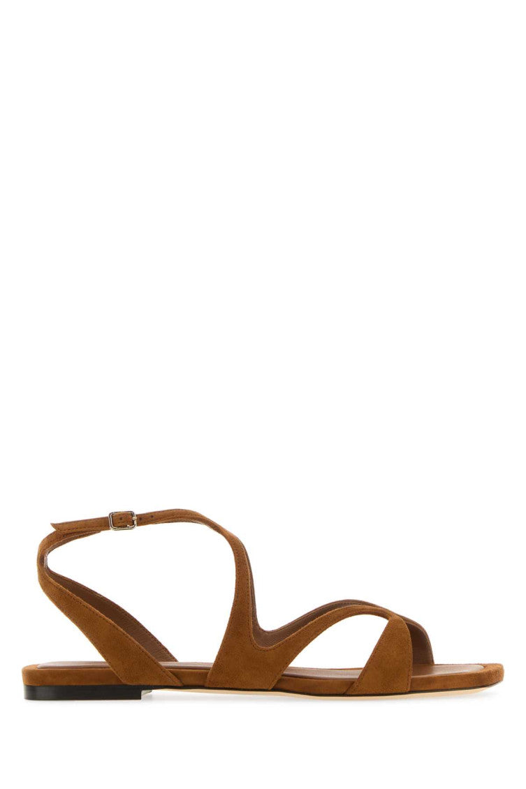 Brown Suede Ayla Sandals 1