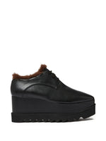 Brown Platform Wedge Lace-up Shoes 1