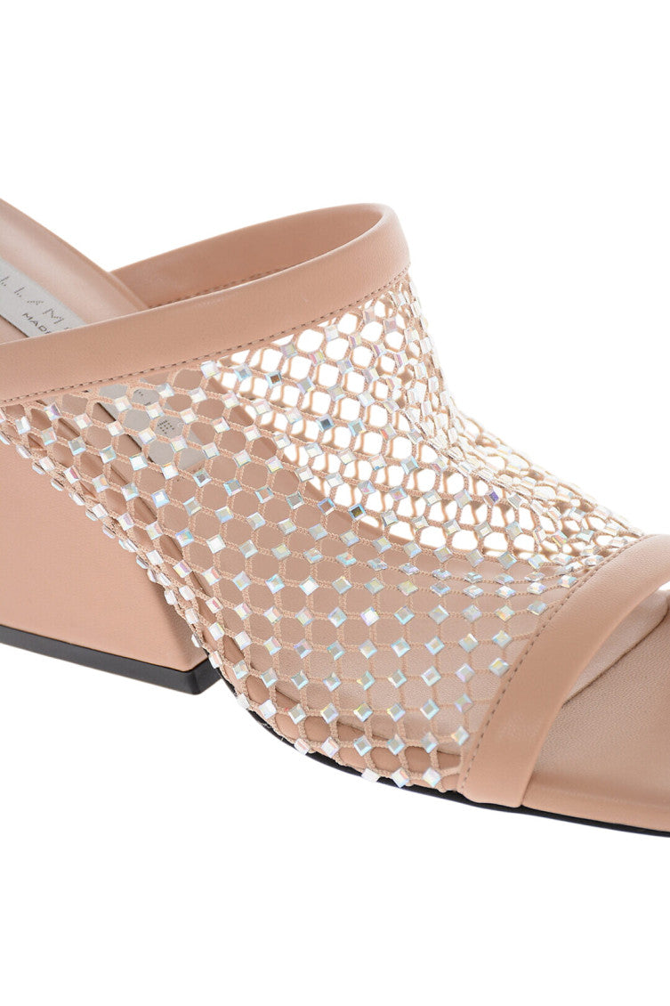 Pink Leather Crystal Heels 2