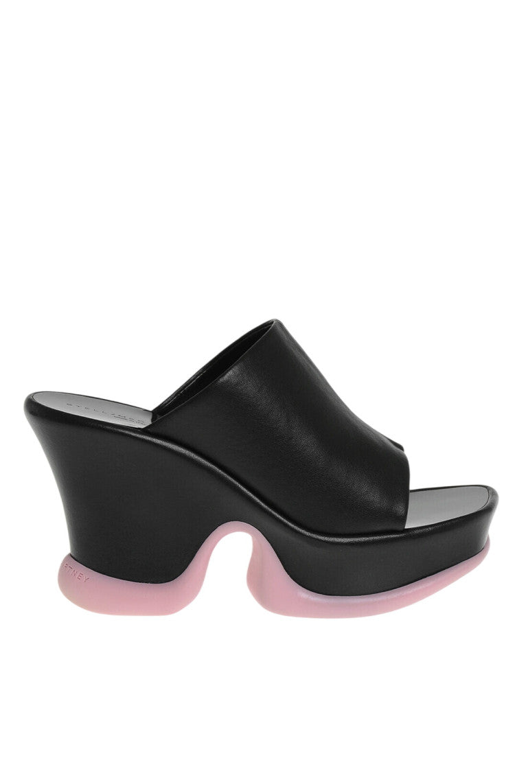 Black Leather Shroom Heels 1