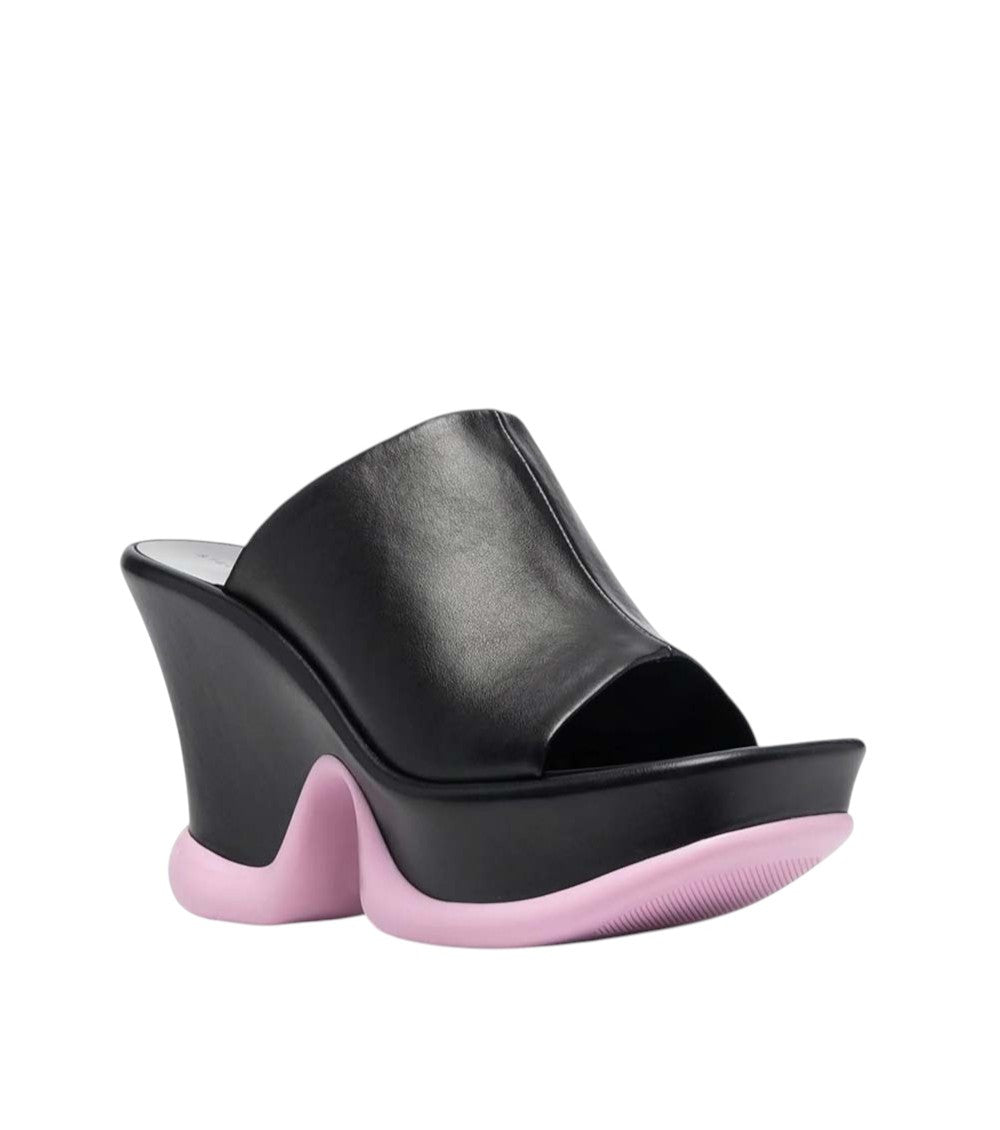 Black Leather Shroom Heels 2