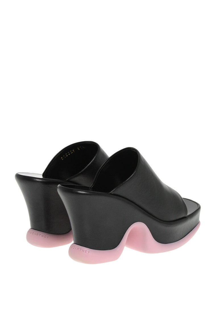 Black Leather Shroom Heels 4