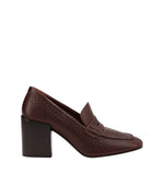 Brown Textured Pumps 1